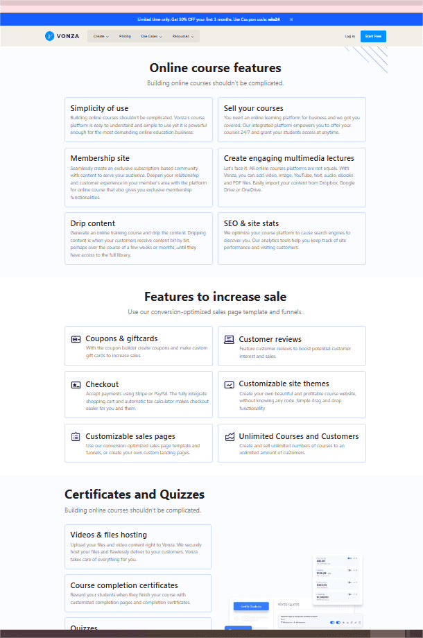 Best Online Course Feature