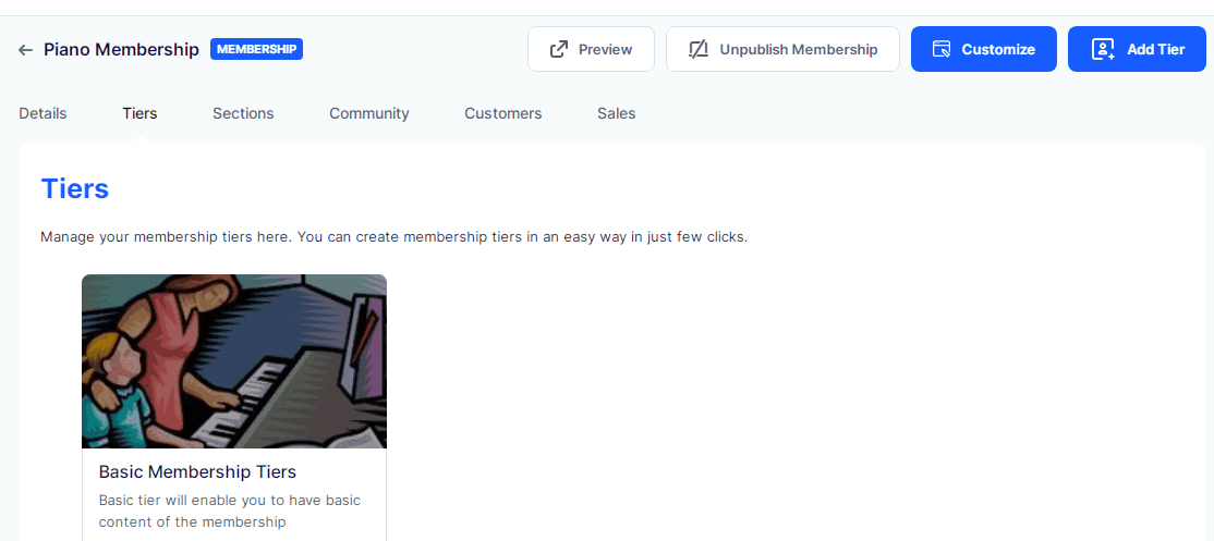 Membership site