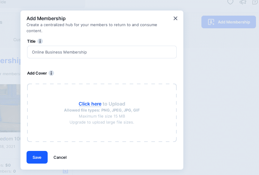 Membership site