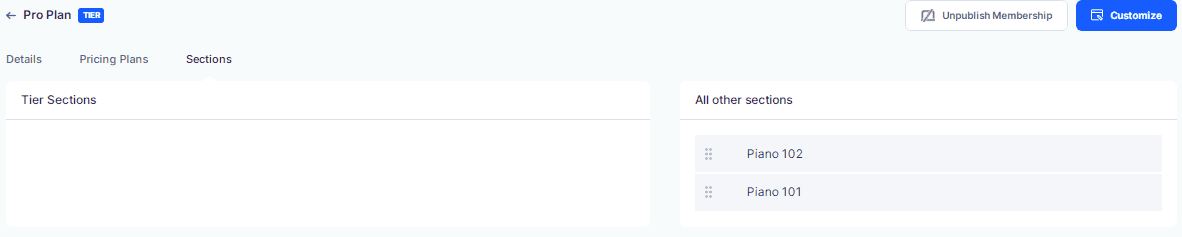 Membership site