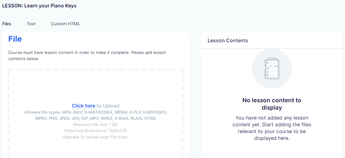 Upload Membership Lesson Content