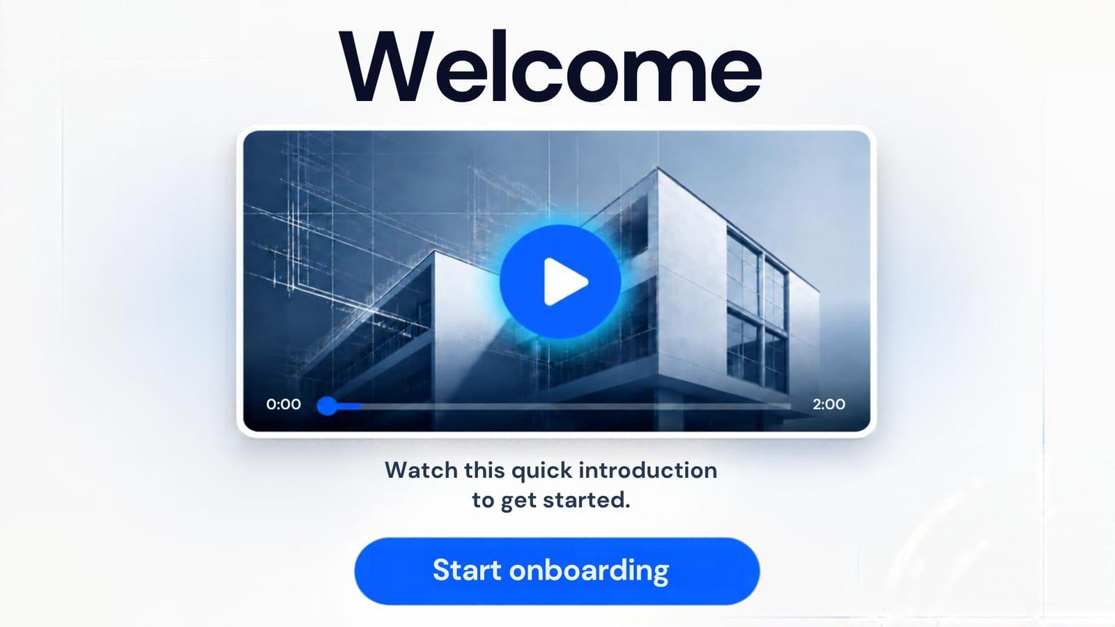 Streamlined course onboarding dashboard with a short welcome video and quick start checklist.