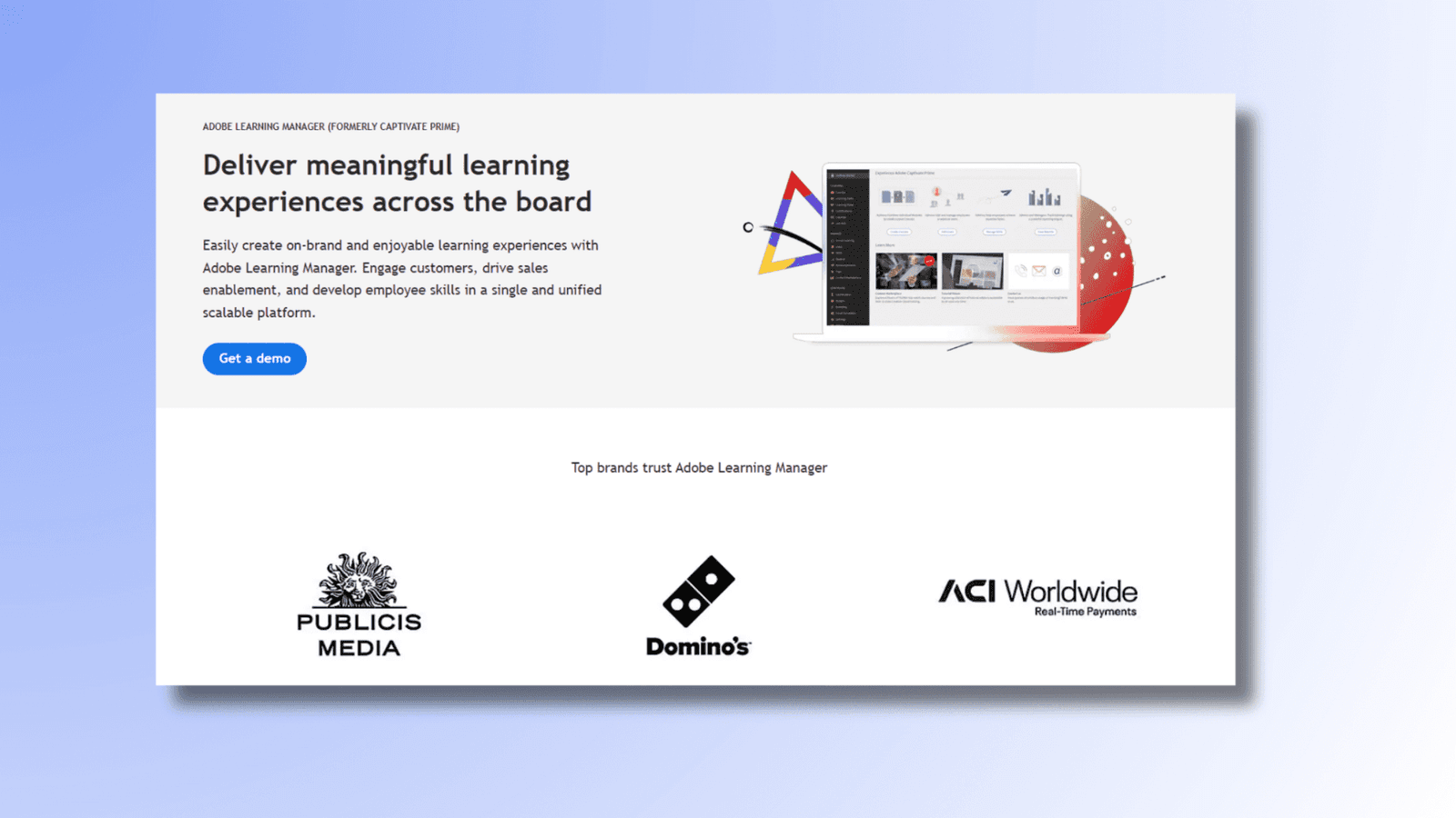 Adobe Learning Manager: Best for Employee Training