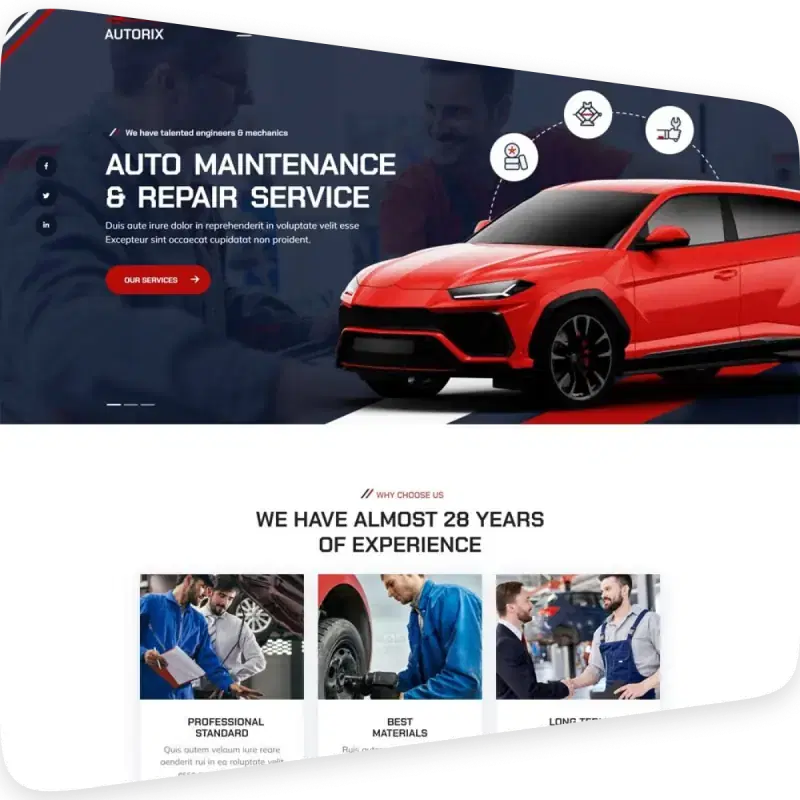 Auto repair business website template